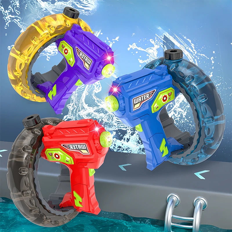 Electric Water Guns for Adults LED Light Automatic Squirt Gun Waterproof Rechargeable Water Toy Guns For Kids Outdoor Gift