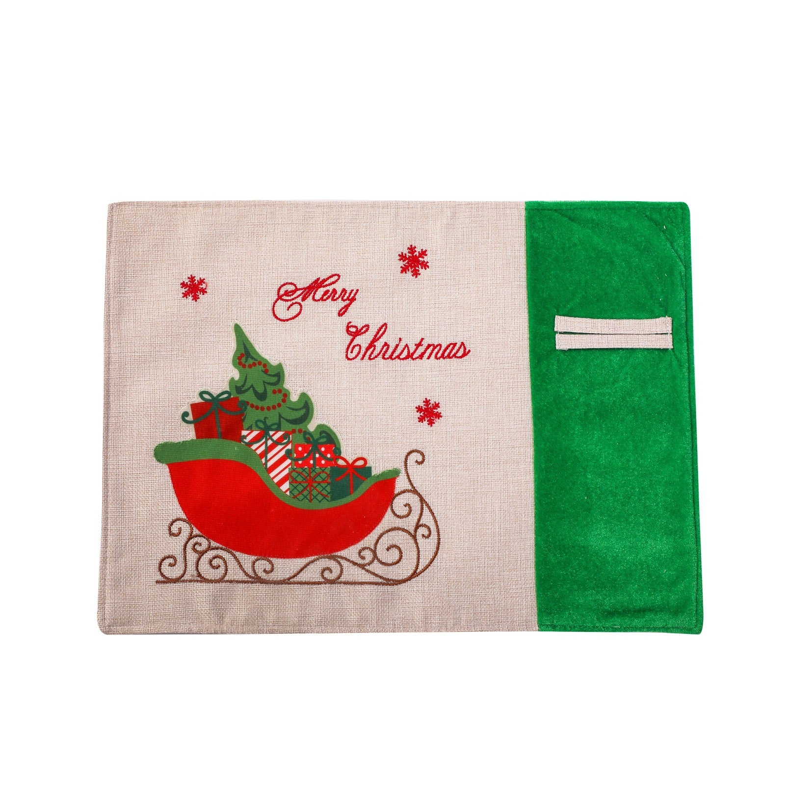 Christmas decoration supplies, red and green gift packages, car meal mats, Christmas tree dining table mats, insulation mats