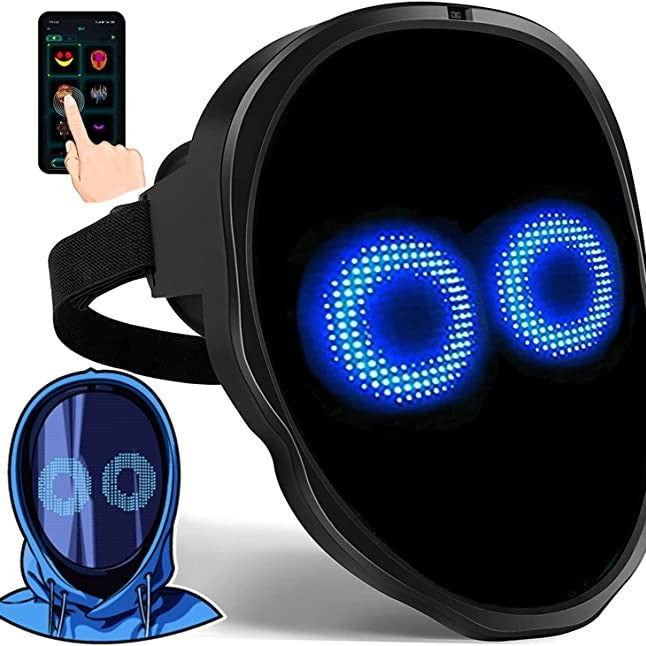 LED gesture sensing face changing luminous mask APP custom Bluetooth shining mask Boywithuke