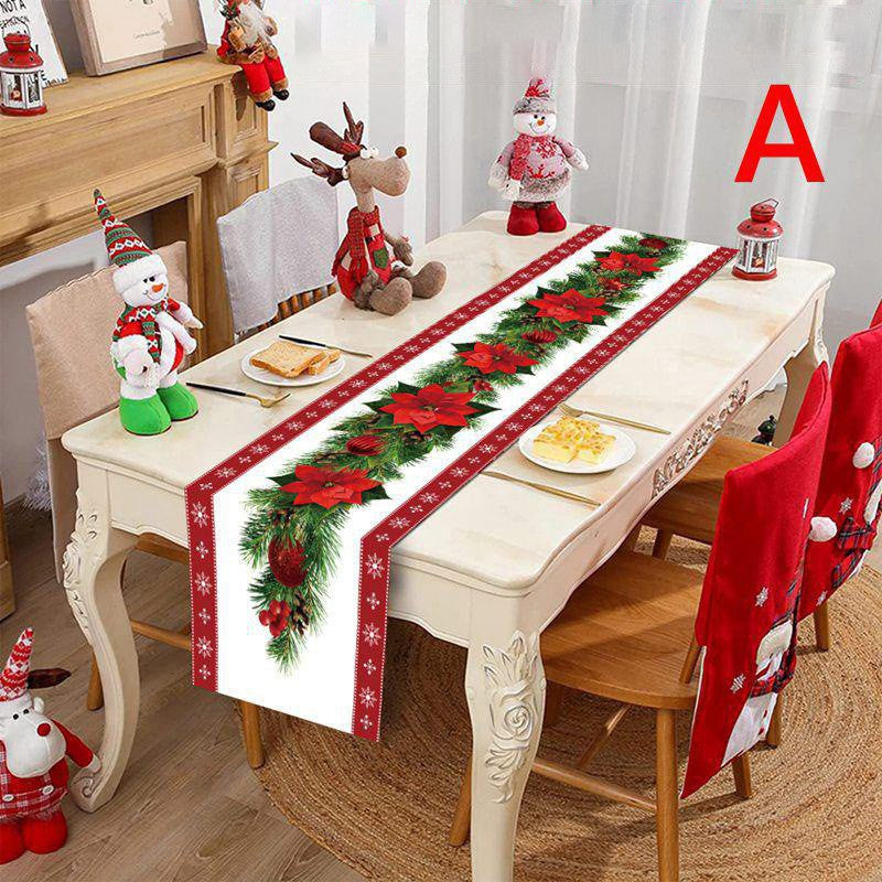 Christmas table flag American polyester printed tablecloth table towel