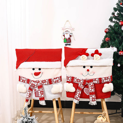 Christmas decoration chair set, stool set, Santa Claus chair cover, European and American decoration ornaments, home decor