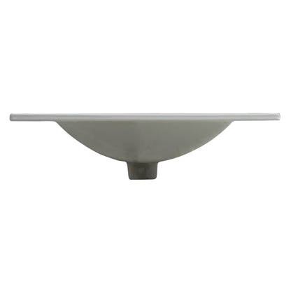 24 Inch Bathroom Ceramic Sink Basin, White