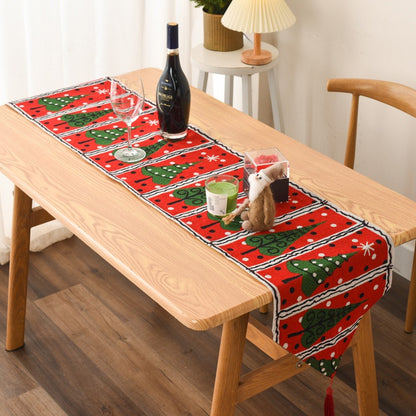 New Christmas Decoration Products Knitted Cloth Tablecloth Table Flag Creative Christmas Tablecloth Table Decoration Home Decor