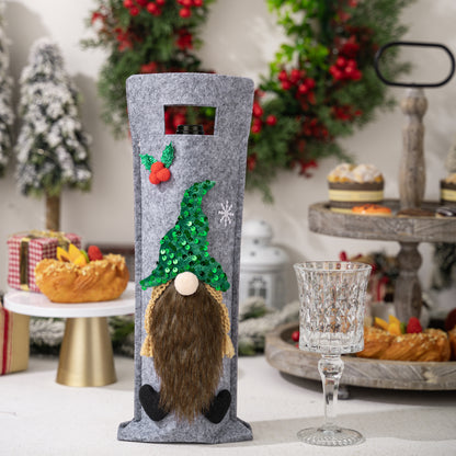 Christmas Decoration Rudolf Wine Bottle Bag Christmas Wine Bottle Cover Party Decoration Dwarf Wine Bottle Cover