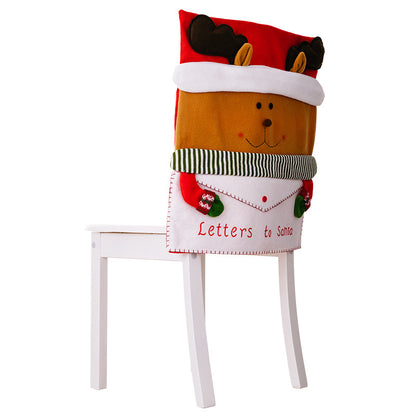 Christmas home decor restaurant decoration cartoon envelope chair cover creative decoration chair cover