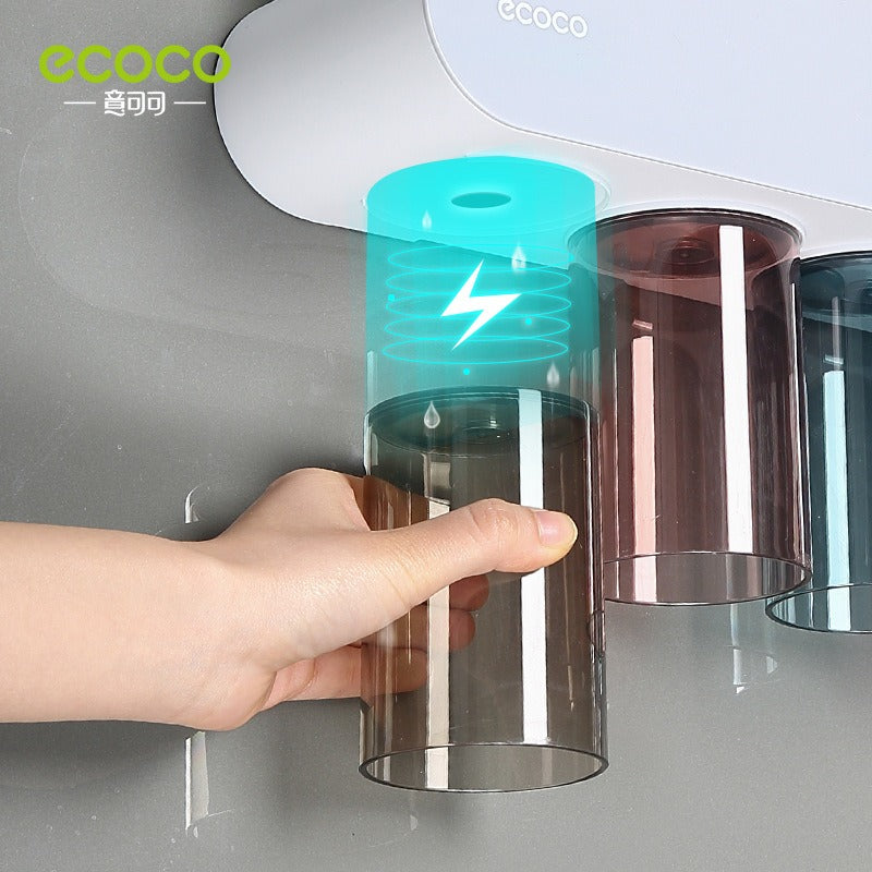 Toothbrush holder wall mounted home mouthwash cup electric non perforated dental tools, dental cylinder set holder