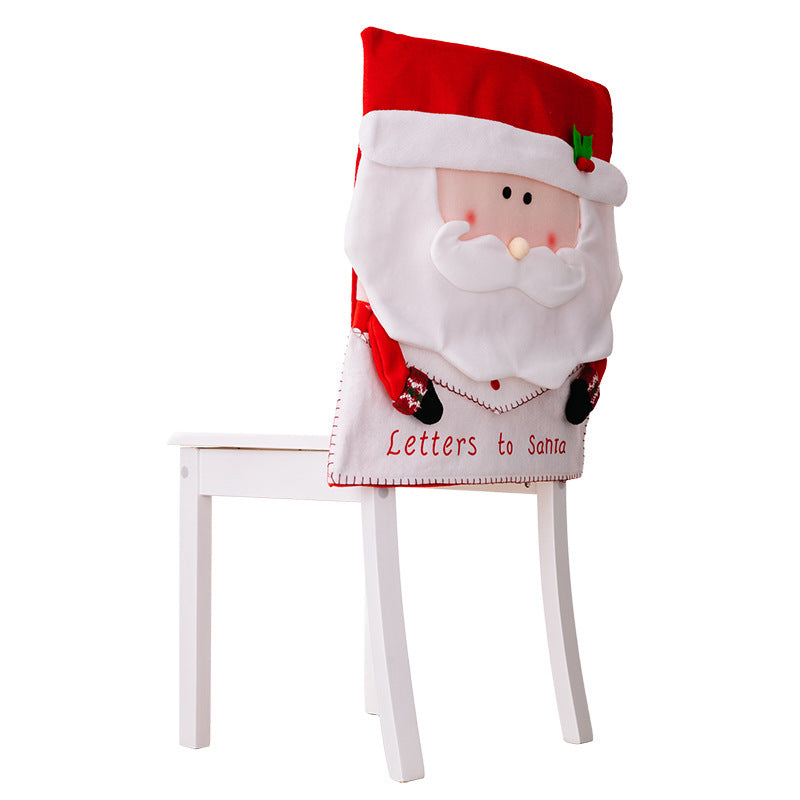 Christmas home decor restaurant decoration cartoon envelope chair cover creative decoration chair cover