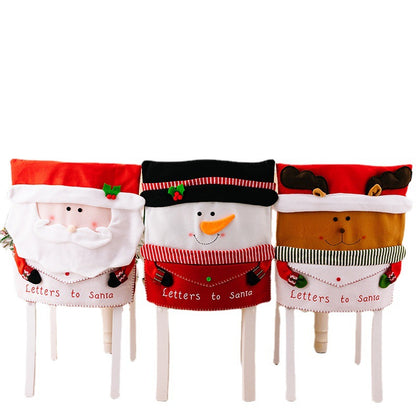 Christmas home decor restaurant decoration cartoon envelope chair cover creative decoration chair cover