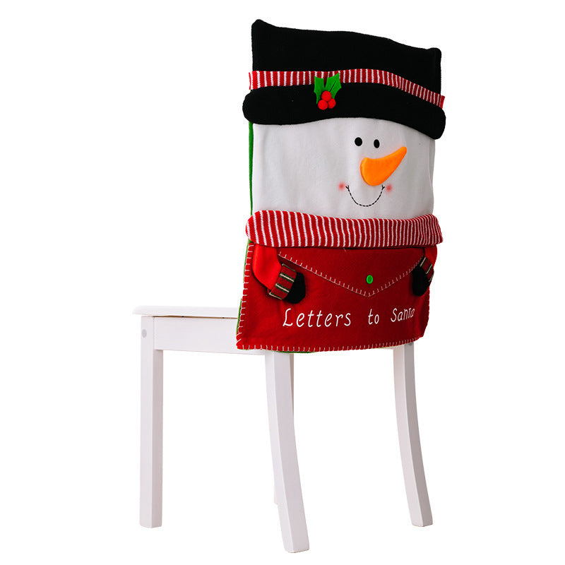 Christmas home decor restaurant decoration cartoon envelope chair cover creative decoration chair cover