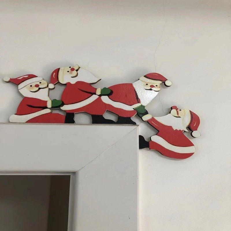 Christmas door frame decoration Christmas door corner door frame decoration