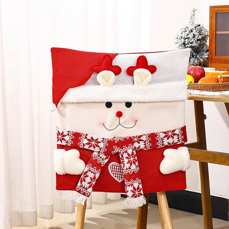 Christmas decoration chair set, stool set, Santa Claus chair cover, European and American decoration ornaments, home decor