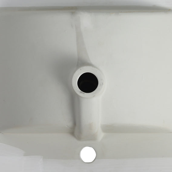 24 Inch Bathroom Ceramic Sink Basin, White