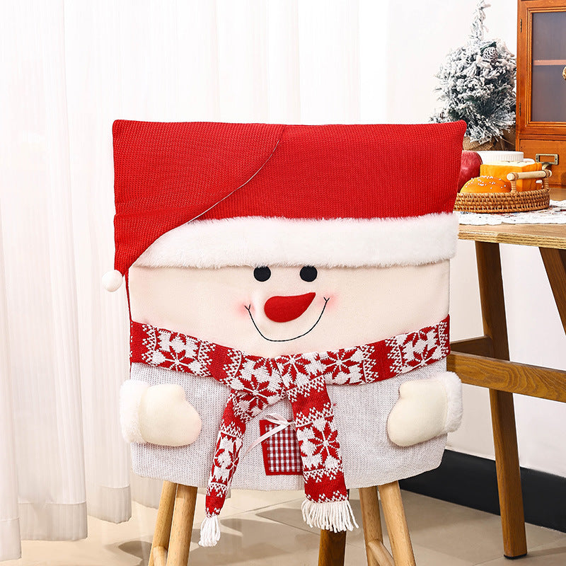 Christmas decoration chair set, stool set, Santa Claus chair cover, European and American decoration ornaments, home decor