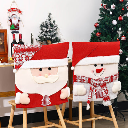 Christmas decoration chair set, stool set, Santa Claus chair cover, European and American decoration ornaments, home decor