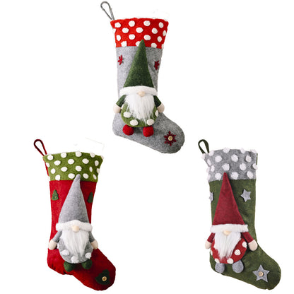 Christmas Decorations Forest Santa Claus Christmas Socks Faceless Dolls Christmas Socks Gift Bag