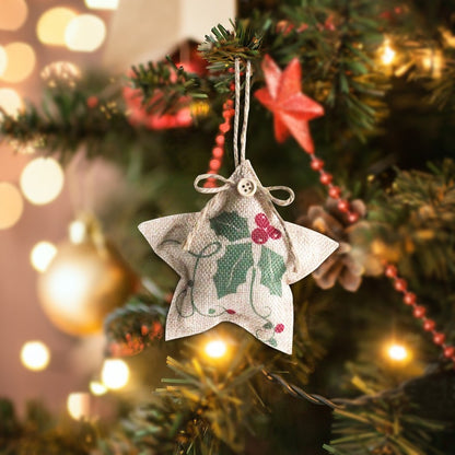 Christmas linen pendant decorations, fabric Christmas socks, Christmas balls, Christmas tree decorations, scene arrangement