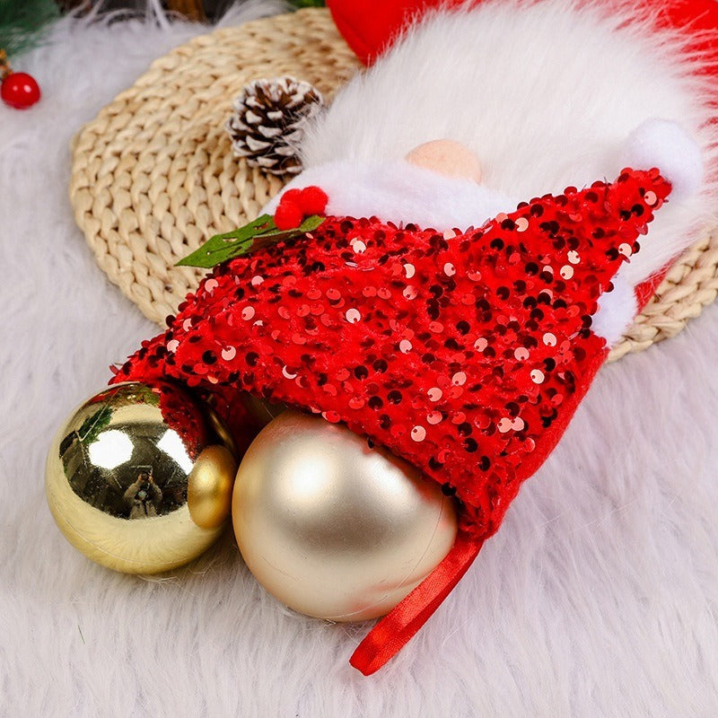 Creative Christmas Socks Gift Bag Glitter Hat Candy Socks Faceless Elderly Beard Gift Bag