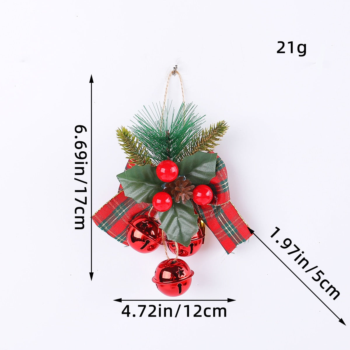 New Christmas tree pendant bell accessory pendant DIY Christmas decoration bow bell