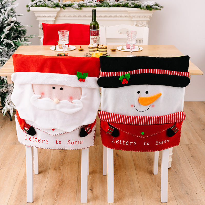 Christmas home decor restaurant decoration cartoon envelope chair cover creative decoration chair cover