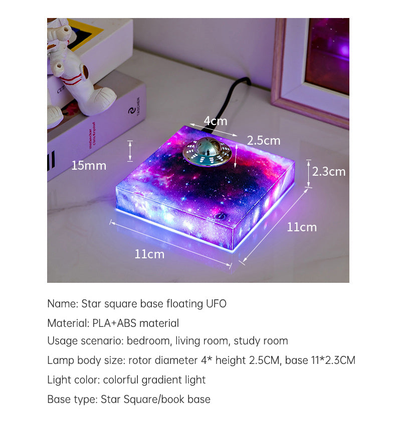 Levitating UFO Color Galaxy Lamp Magnetic Suspension UFO Star Light Creative Gift Decoration Home Decor