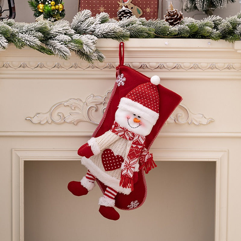 New Christmas Decorative Products Nordic Premium Christmas Socks Elderly Gift Bag Snowman Gift Bag