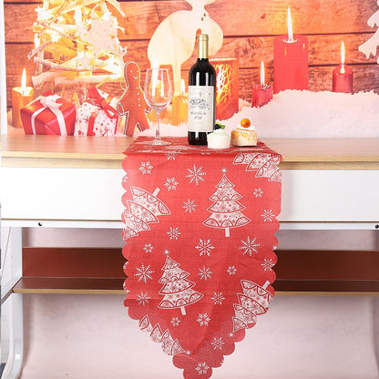 Christmas decorations printed fabrics table flags creative new table flags restaurants, family parties party tablecloths