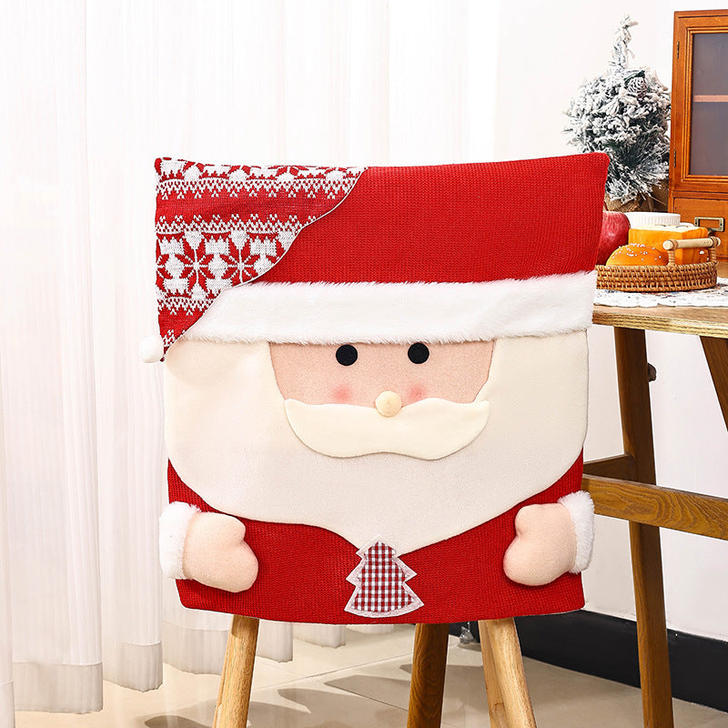 Christmas decoration chair set, stool set, Santa Claus chair cover, European and American decoration ornaments, home decor