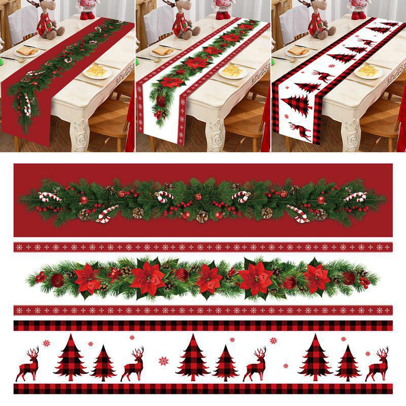 Christmas table flag American polyester printed tablecloth table towel