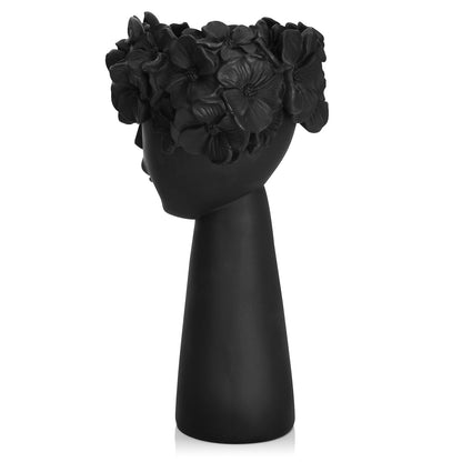 black flowerpot home resin ornaments