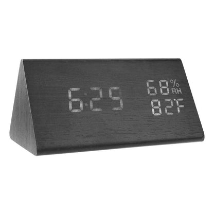 LED Alarm Clocks Sound Control Digital Clock Thermometer Timer Calendar Display Electronic Table Clock Home Decor