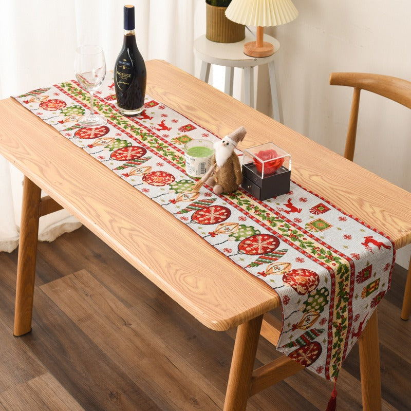 New Christmas Decoration Products Knitted Cloth Tablecloth Table Flag Creative Christmas Tablecloth Table Decoration Home Decor