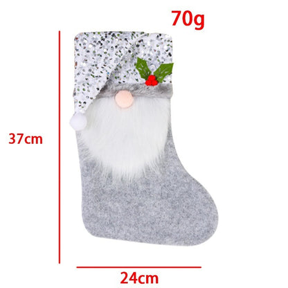 Creative Christmas Socks Gift Bag Glitter Hat Candy Socks Faceless Elderly Beard Gift Bag