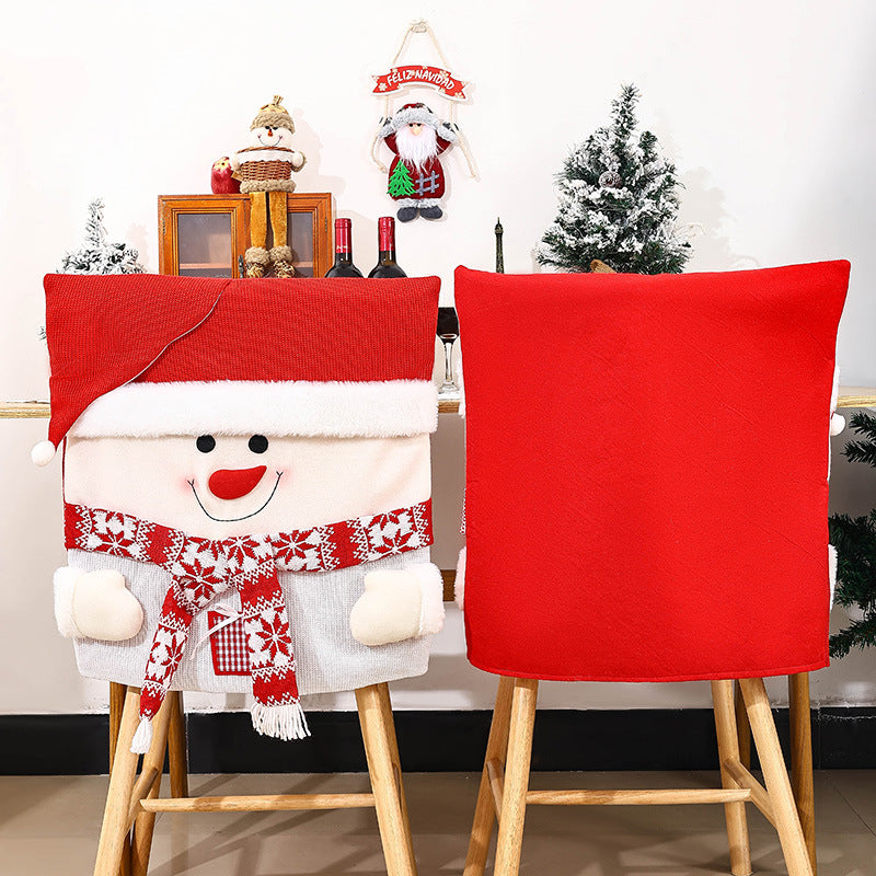 Christmas decoration chair set, stool set, Santa Claus chair cover, European and American decoration ornaments, home decor