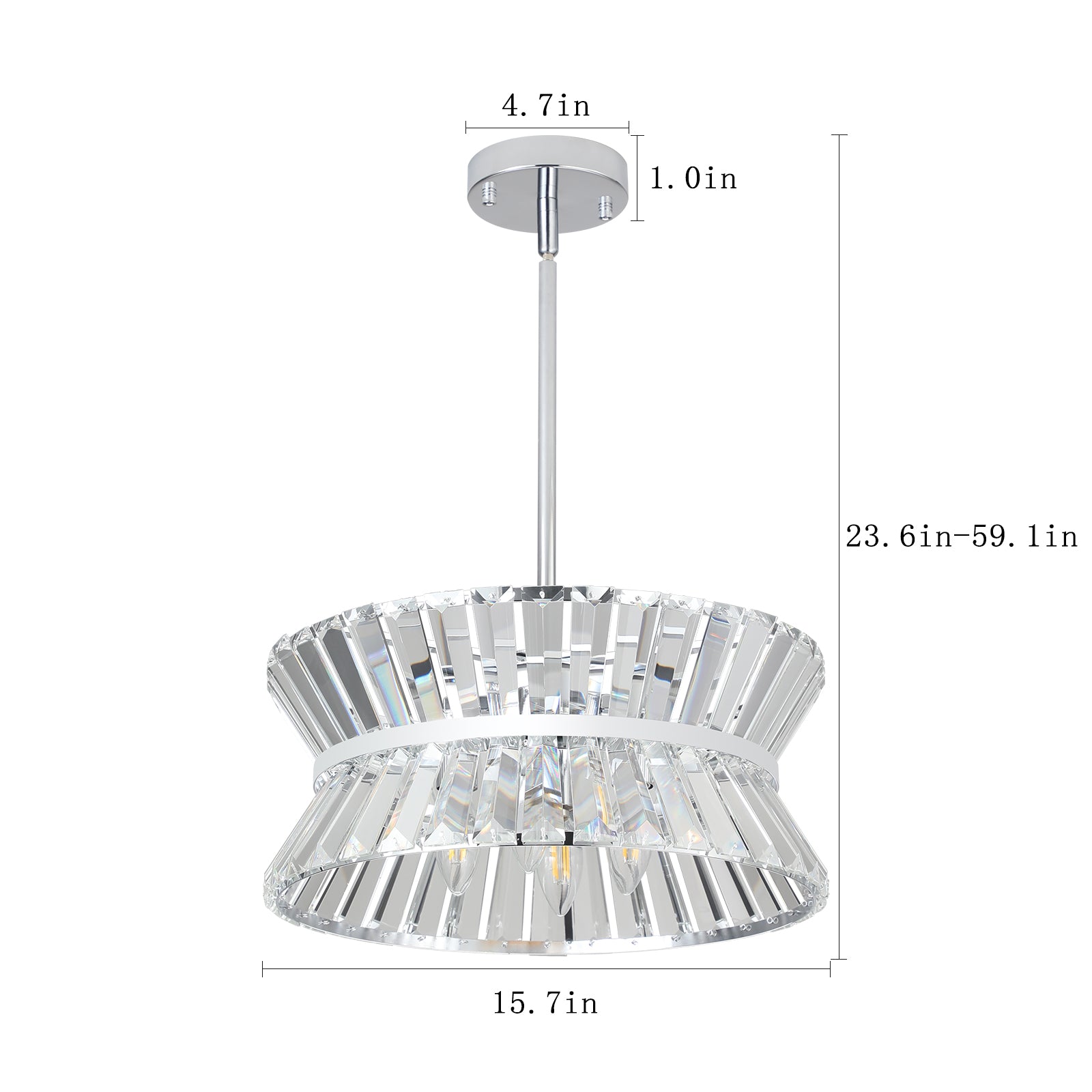 Modern Crystal Chandelier for Living-Room Round  Cristal Lamp Luxury Home Decor Light Fixture