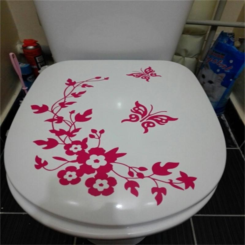 ZooYoo Decorative Butterfly Flower vine bathroom vinyl wall stickers home decoration