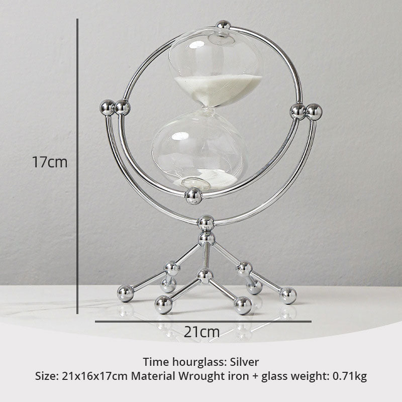 Nordic Light Luxury Rotating Hourglass Metal Crafts Decoration, Living Room, Wine Cabinet, Home Decoration and Decoration