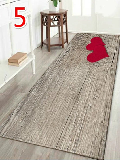 WUJIE Fashion &quot;Home&quot; Printed Wood Pattern Floor Rug for Living Room Washable Bedroom Mat Home Decor Kitchen Carpet Welcome Mat