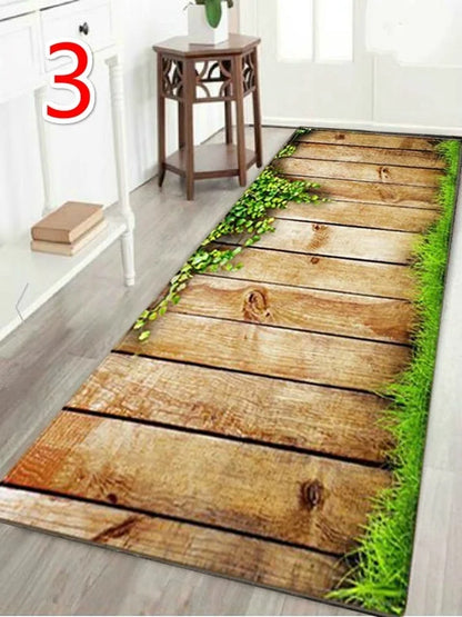 WUJIE Fashion &quot;Home&quot; Printed Wood Pattern Floor Rug for Living Room Washable Bedroom Mat Home Decor Kitchen Carpet Welcome Mat